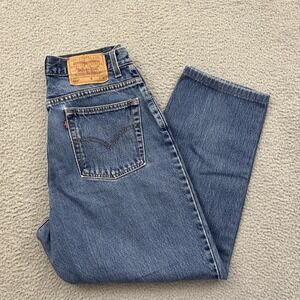 Vintage 90s Levi's 550 Relaxed Fit Tapered Leg Jeans Made In USA Women 14 x 26.5